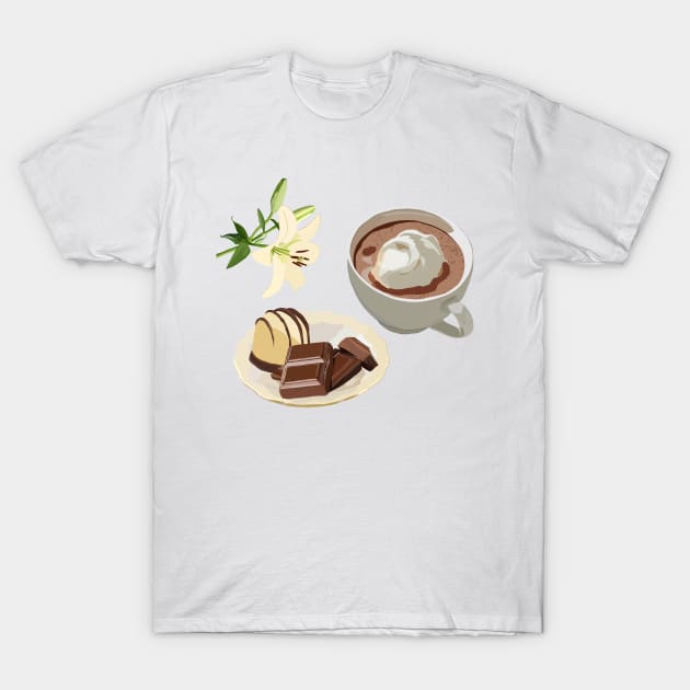 Hot Cocoa T-Shirt by smoochugs